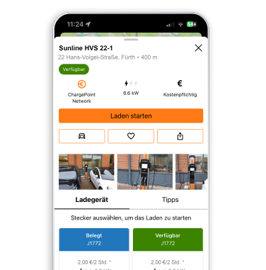 ChargePoint app mobile wallet screen